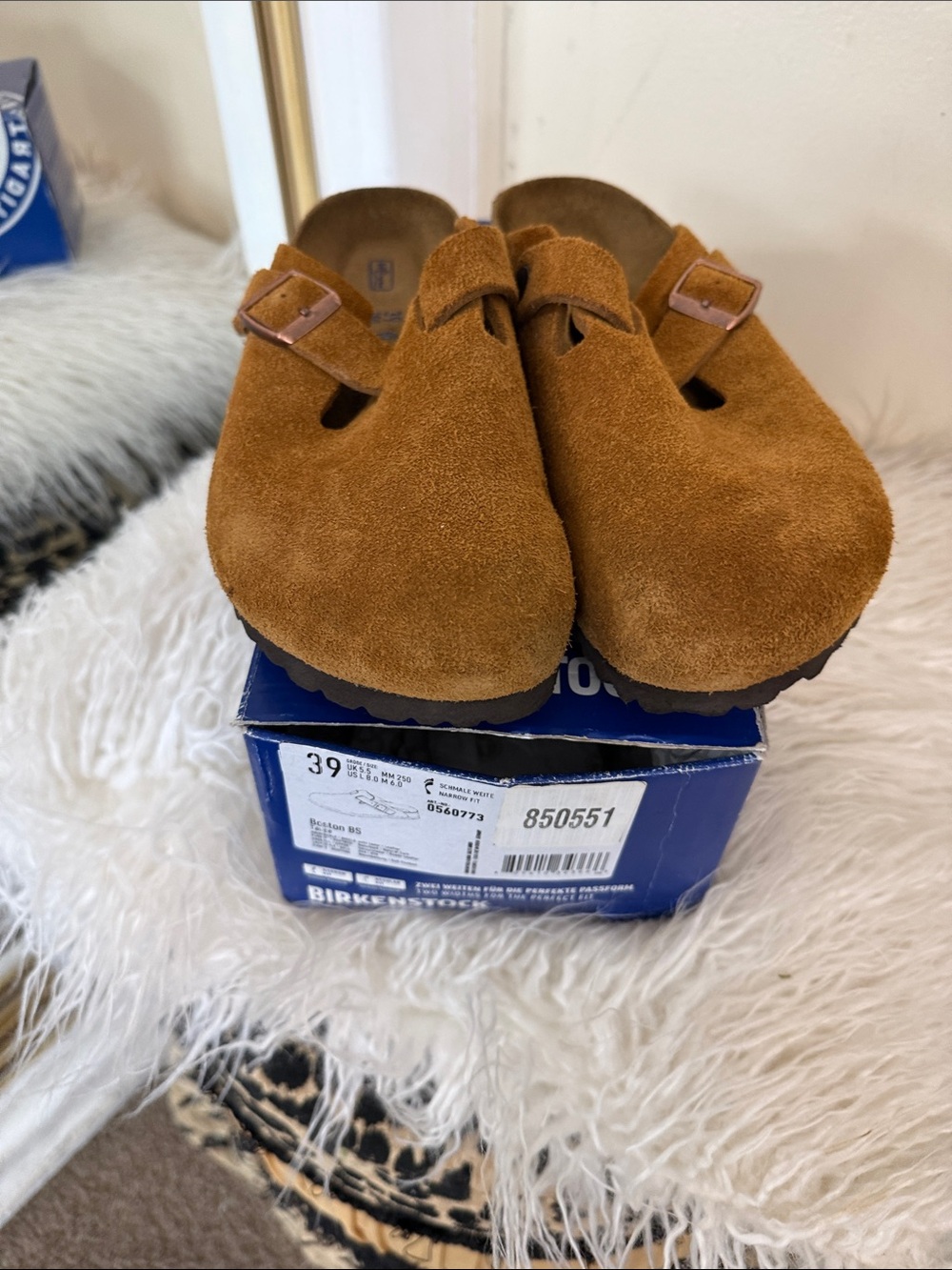 Birkenstock Suede Clog - Chestnut